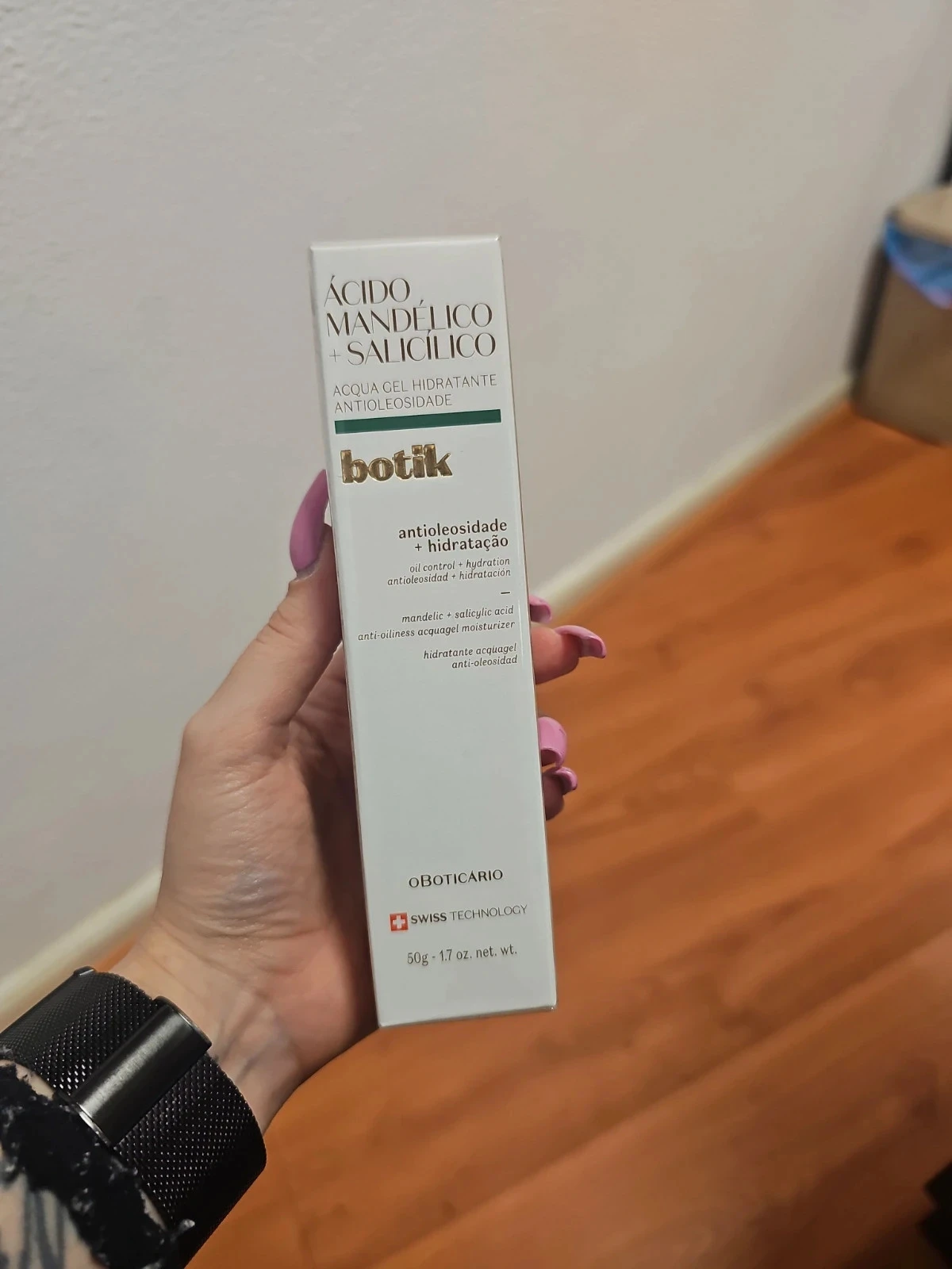 Acqua Gel Hidratante Antioleosidade Ácido Mandélico + Salicílico Botik 50g